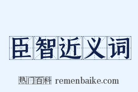 臣智近义词是什么意思的图片